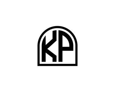 KP logo tasarım vektör şablonu. KP