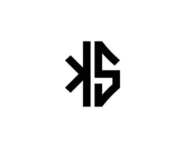 KS logo tasarım vektör şablonu. KS