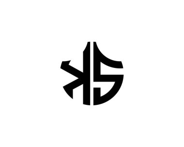 KS logo tasarım vektör şablonu. KS