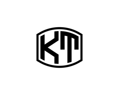 KT logo design vector template. KT clipart