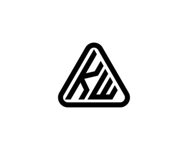 KW logo tasarım vektör şablonu. KW
