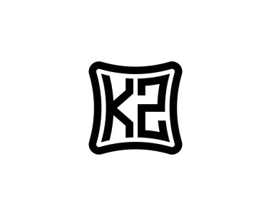 KZ logo tasarım vektör şablonu. KZ