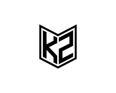 KZ logo tasarım vektör şablonu. KZ