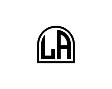 LA logo tasarım vektör şablonu. Los Angeles