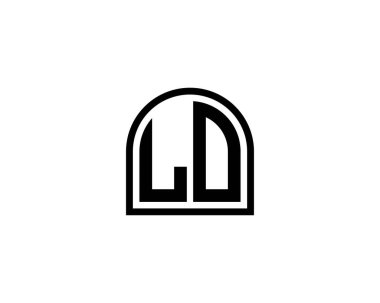 LD logo tasarım vektör şablonu. LD