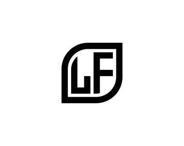 LF logo tasarım vektör şablonu. LF