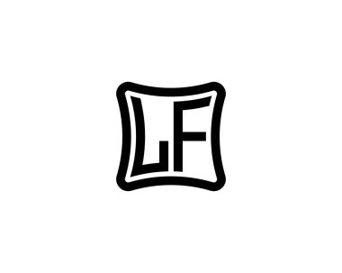 LF logo tasarım vektör şablonu. LF