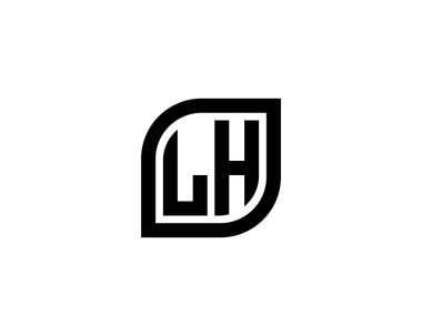 LH logo tasarım vektör şablonu. LH