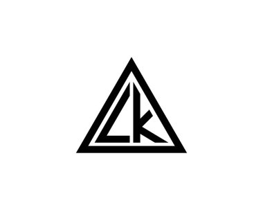 LK logo tasarım vektör şablonu. LK