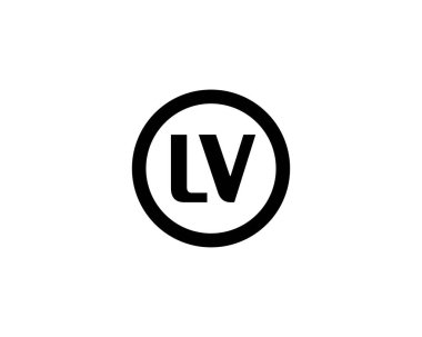 LV Logo tasarım vektör şablonu. LV