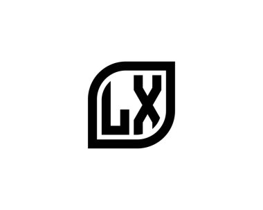 LX logo tasarım vektör şablonu. LX