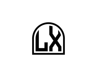 LX logo tasarım vektör şablonu. LX