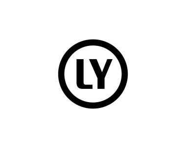LY logo tasarım vektör şablonu. LY