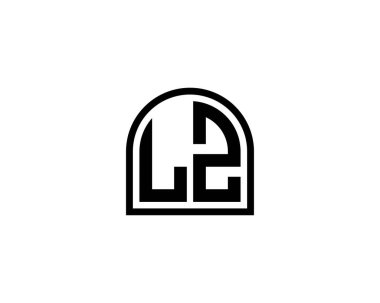LZ logo tasarım vektör şablonu. İz