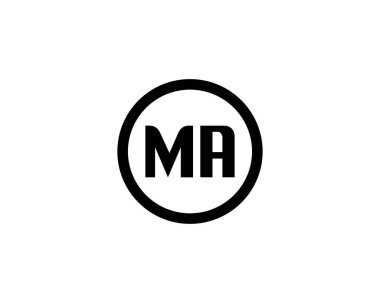 MA logo tasarım vektör şablonu. MA