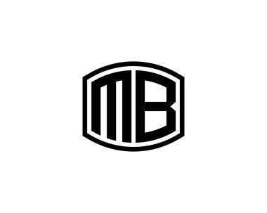 MB logo tasarım vektör şablonu. MB