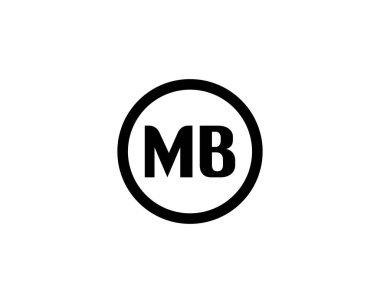 MB logo tasarım vektör şablonu. MB