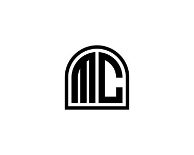 MC Logo tasarım vektör şablonu. MC