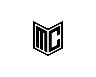 MC Logo tasarım vektör şablonu. MC