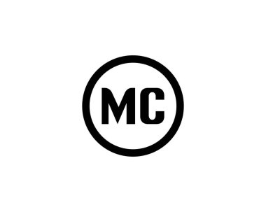 MC Logo tasarım vektör şablonu. MC