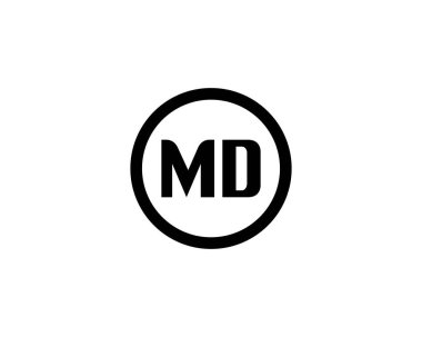 MD logo tasarım vektör şablonu. MD