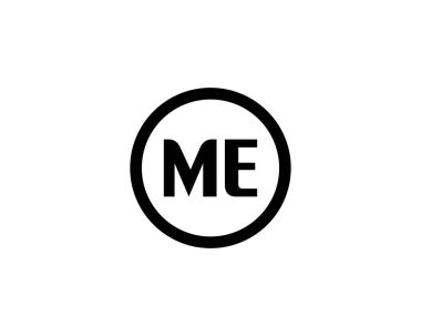 ME logo tasarım vektör şablonu. ME