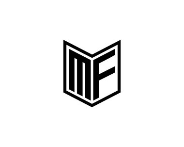 MF logo tasarım vektör şablonu. MF