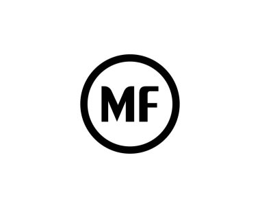 MF logo tasarım vektör şablonu. MF