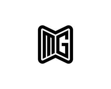 MG logo tasarım vektör şablonu. MG