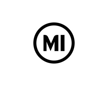 MI logo tasarım vektör şablonu. MI