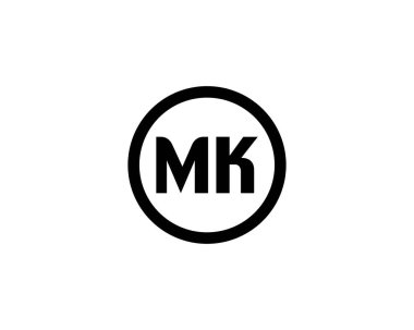 MK logo tasarım vektör şablonu. MK