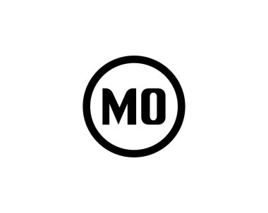 MO logo tasarım vektör şablonu. Yöntem