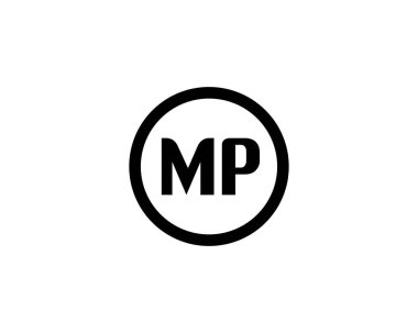 MP logo tasarım vektör şablonu. MP