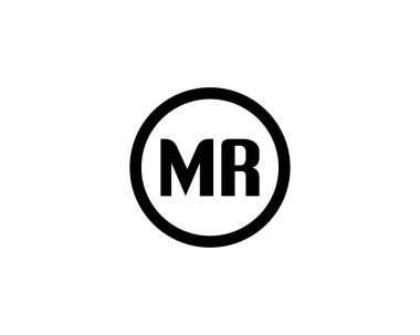 MR logo tasarım vektör şablonu. MR