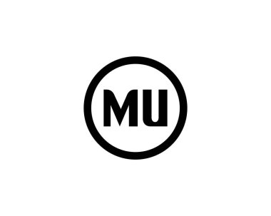 MU logo tasarım vektör şablonu. MU