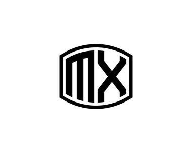 MX logo tasarım vektör şablonu. MX