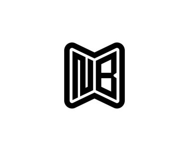 NB logo tasarım vektör şablonu. NB