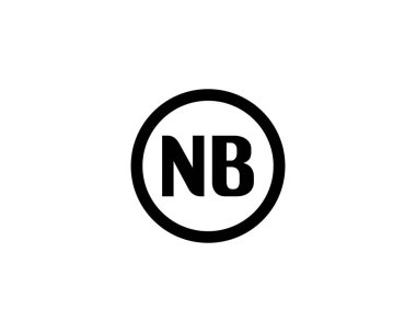 NB logo tasarım vektör şablonu. NB