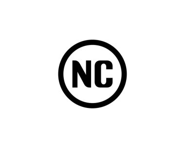 NC Logo tasarım vektör şablonu. NC