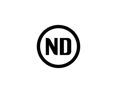 ND logo tasarım vektör şablonu. ND