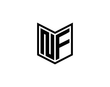 NF logo tasarım vektör şablonu. NF