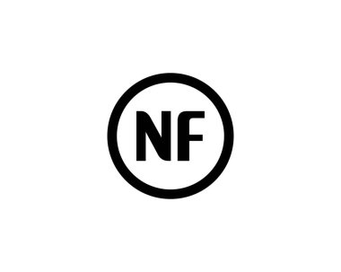 NF logo tasarım vektör şablonu. NF