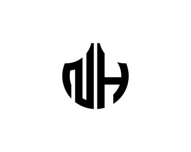 NH logo tasarım vektör şablonu. NH