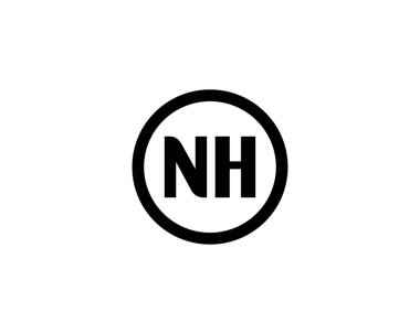NH logo tasarım vektör şablonu. NH