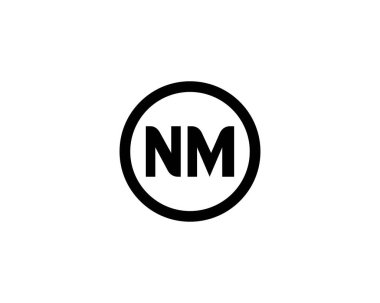 NM Logo tasarım vektör şablonu. NM