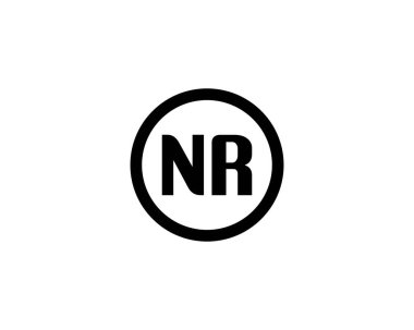 NR logo tasarım vektör şablonu. NR