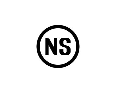 NS logo tasarım vektör şablonu. NS