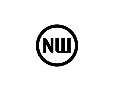 NW logo tasarım vektör şablonu. Şimdi.