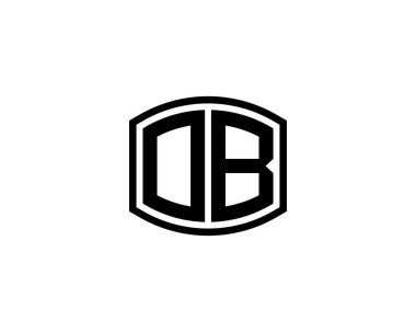 OB logo tasarım vektör şablonu. OB