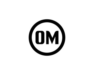 OM logo tasarım vektör şablonu. OM